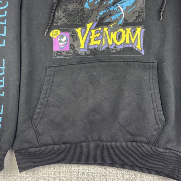 Limited Edition Marvel Hoodie Men’s M Black Venom Comic Graphic Sweatshirt Read* - Picture 6 of 16